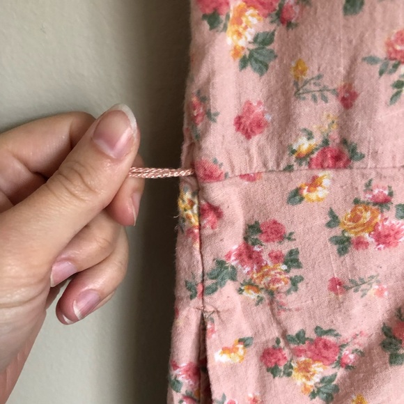 Canyon River Blues 100% Cotton Floral Button Down Mini Dress Pink Size Large - Picture 7 of 10